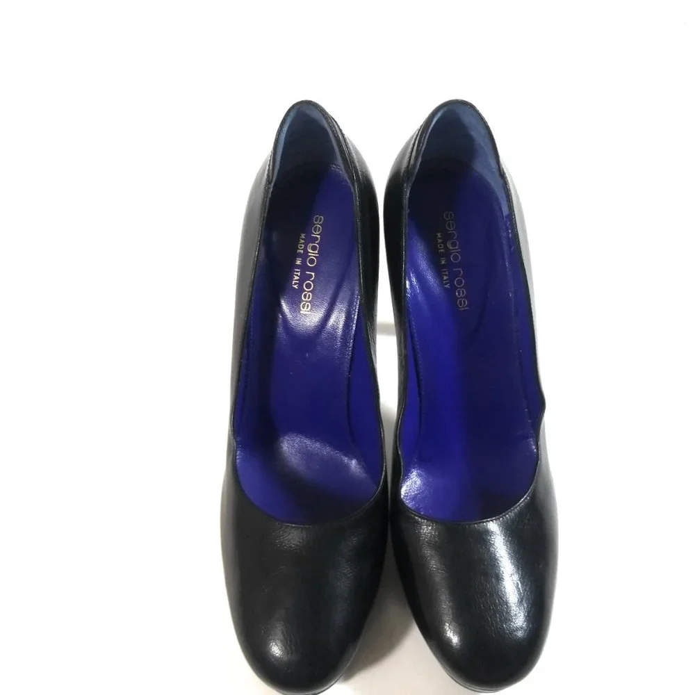 Sergio Rossi Women Platform Heel Pumps Size 39.5